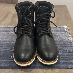 Men's Black Leather Boots